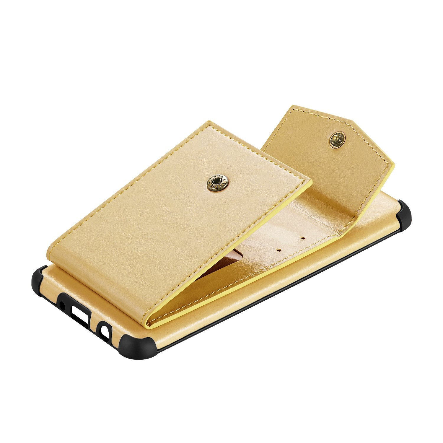 Shock Absorbing TPU Shell with Card Slots Cell Phone Case for Samsung Galaxy S20 Plus - Yellow