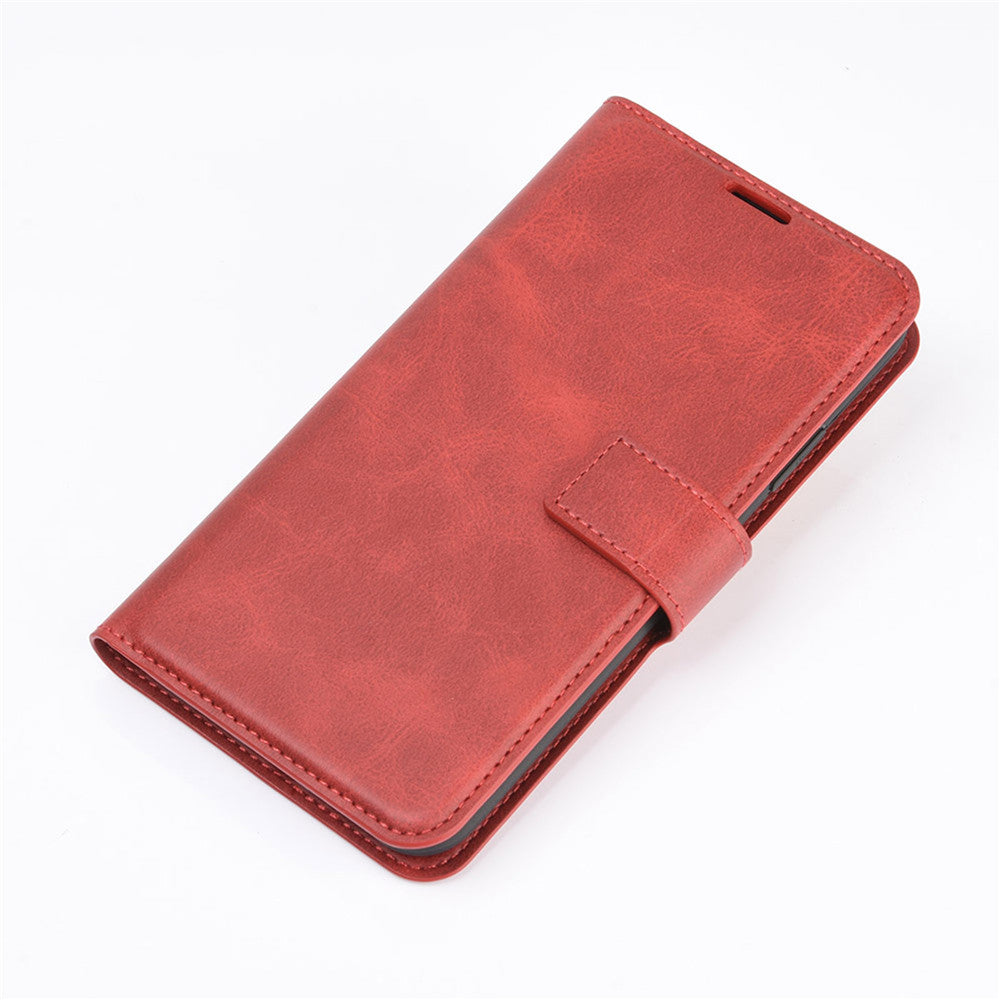 Protective Shell Wallet Leather Stand Flip Case for Samsung Galaxy S20 FE 4G/FE 5G/S20 Lite/S20 FE 2022 - Red