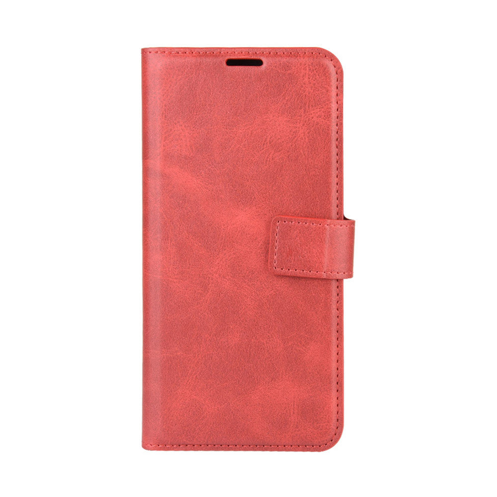 Protective Shell Wallet Leather Stand Flip Case for Samsung Galaxy S20 FE 4G/FE 5G/S20 Lite/S20 FE 2022 - Red