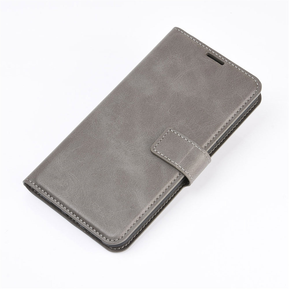 Protective Shell Wallet Leather Stand Flip Case for Samsung Galaxy S20 FE 4G/FE 5G/S20 Lite/S20 FE 2022 - Grey