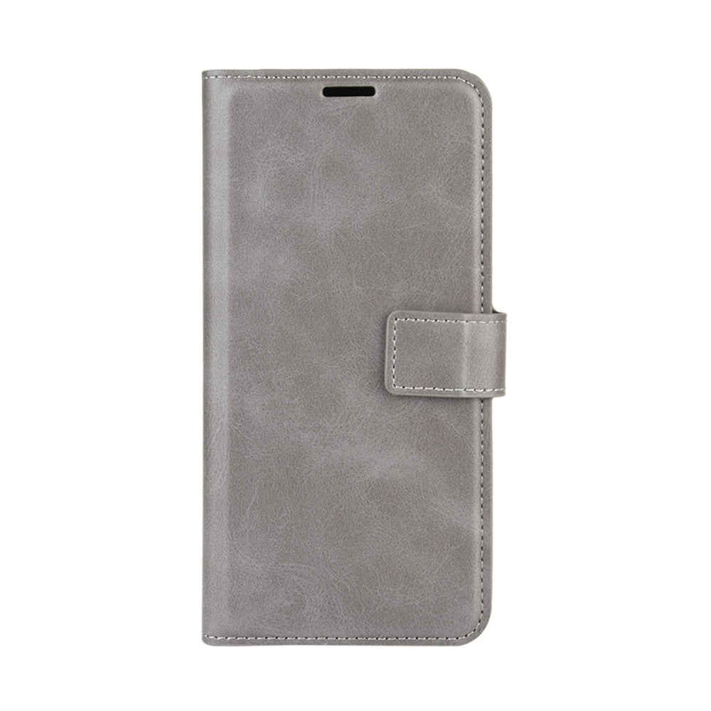 Protective Shell Wallet Leather Stand Flip Case for Samsung Galaxy S20 FE 4G/FE 5G/S20 Lite/S20 FE 2022 - Grey