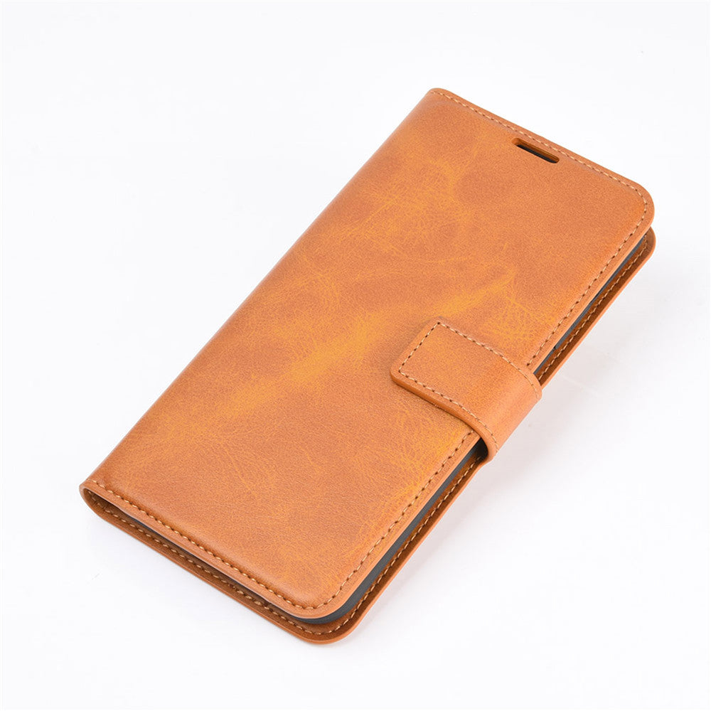 Protective Shell Wallet Leather Stand Flip Case for Samsung Galaxy S20 FE 4G/FE 5G/S20 Lite/S20 FE 2022 - Orange