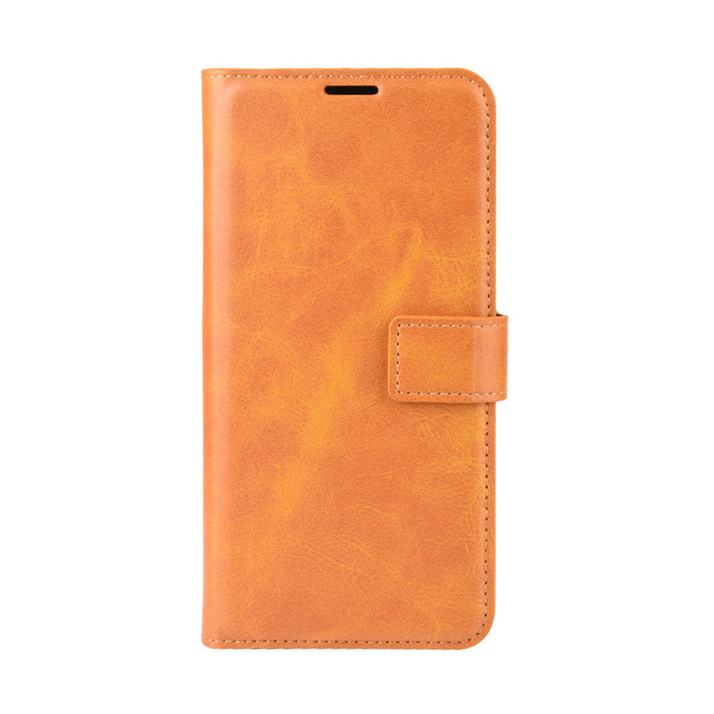 Protective Shell Wallet Leather Stand Flip Case for Samsung Galaxy S20 FE 4G/FE 5G/S20 Lite/S20 FE 2022 - Orange