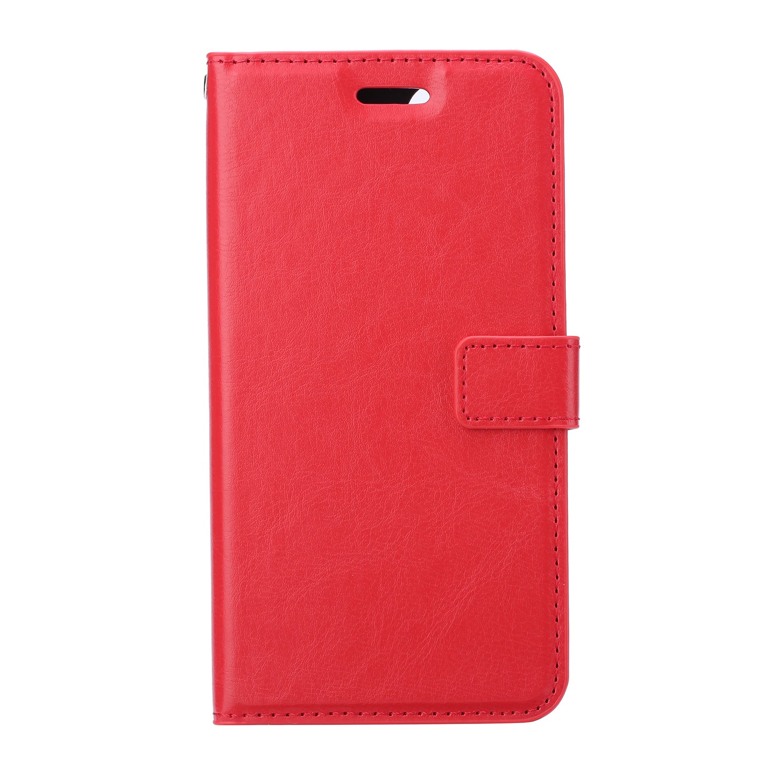 Crazy Horse Skin Wallet Stand Flip Leather Protective Case for Samsung Galaxy S20 FE 4G/FE 5G/S20 Lite/S20 FE 2022 - Red