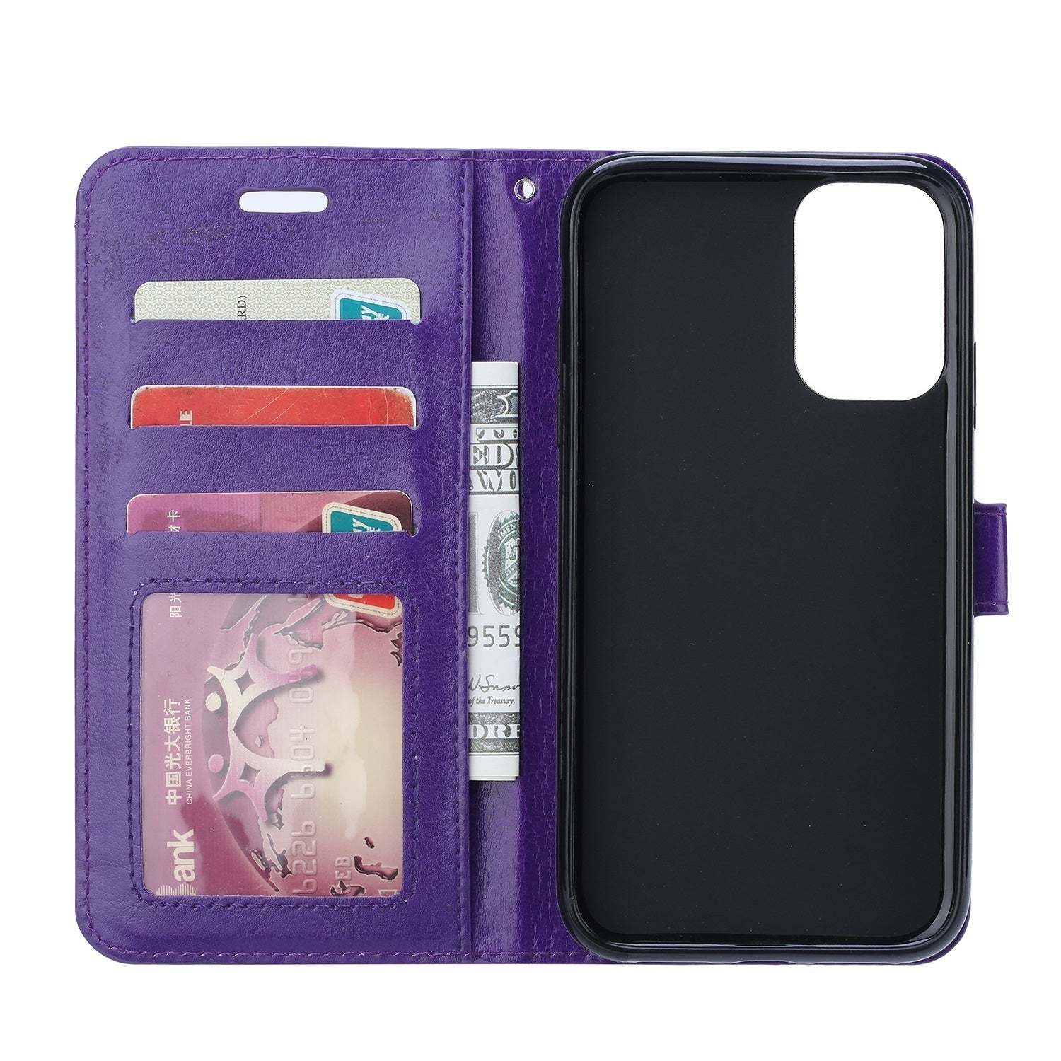 Crazy Horse Skin Wallet Stand Flip Leather Protective Case for Samsung Galaxy S20 FE 4G/FE 5G/S20 Lite/S20 FE 2022 - Purple