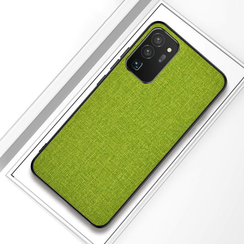 Cloth Texture PC + TPU Hybrid Cover for Samsung Galaxy S20 FE 4G/FE 5G/S20 Lite/S20 FE 2022 - Green