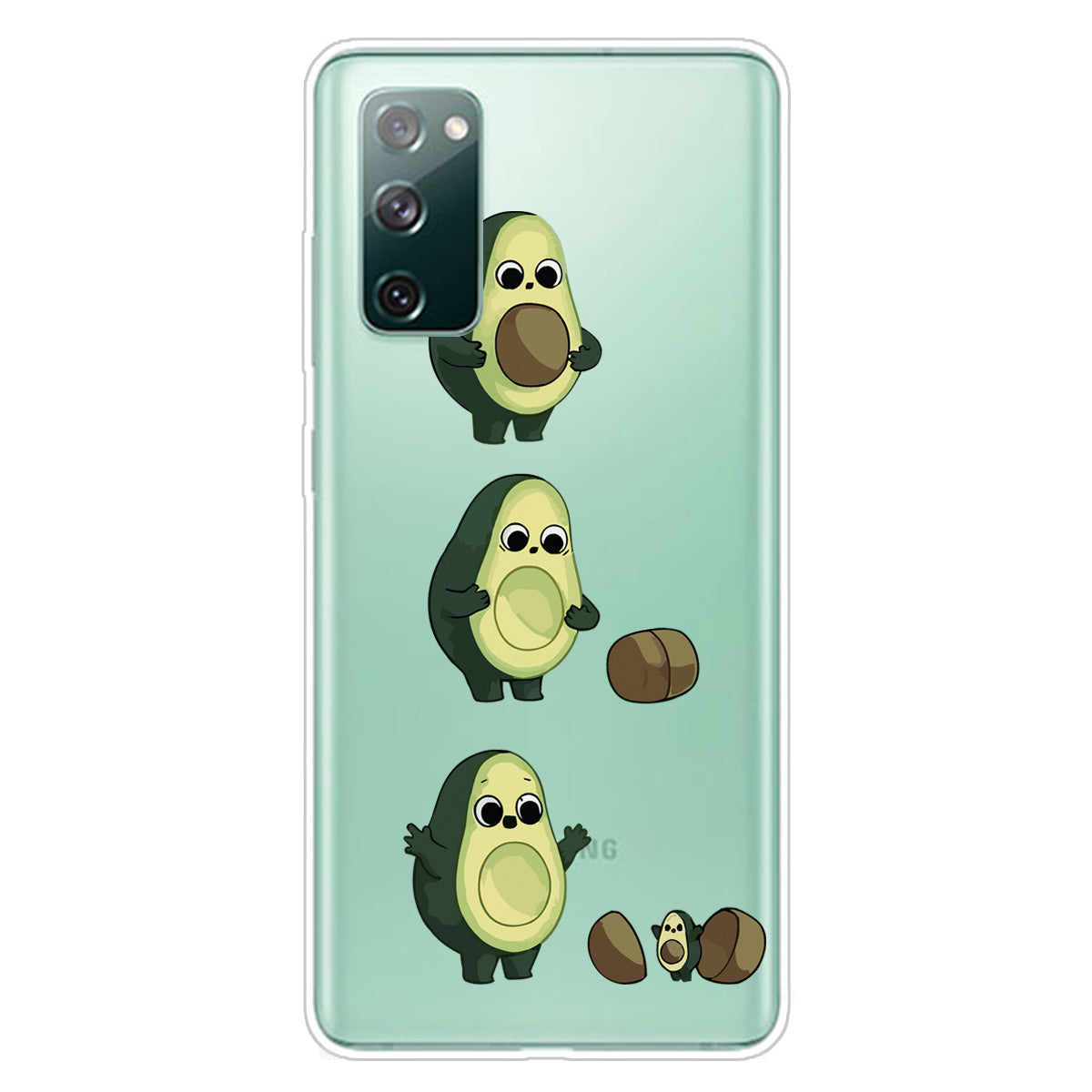 Pattern Printing Soft TPU Cell Phone Cover for Samsung Galaxy S20 FE 4G/FE 5G/S20 Lite/S20 FE 2022 - Avocado