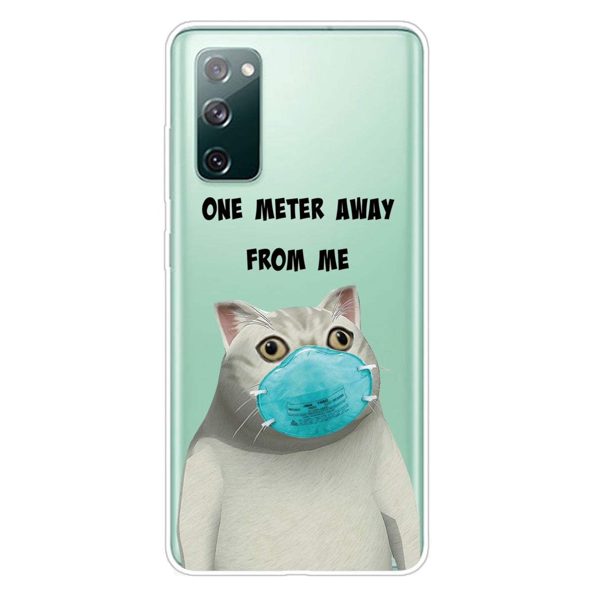 Pattern Printing Soft TPU Cell Phone Cover for Samsung Galaxy S20 FE 4G/FE 5G/S20 Lite/S20 FE 2022 - Cat with Mask