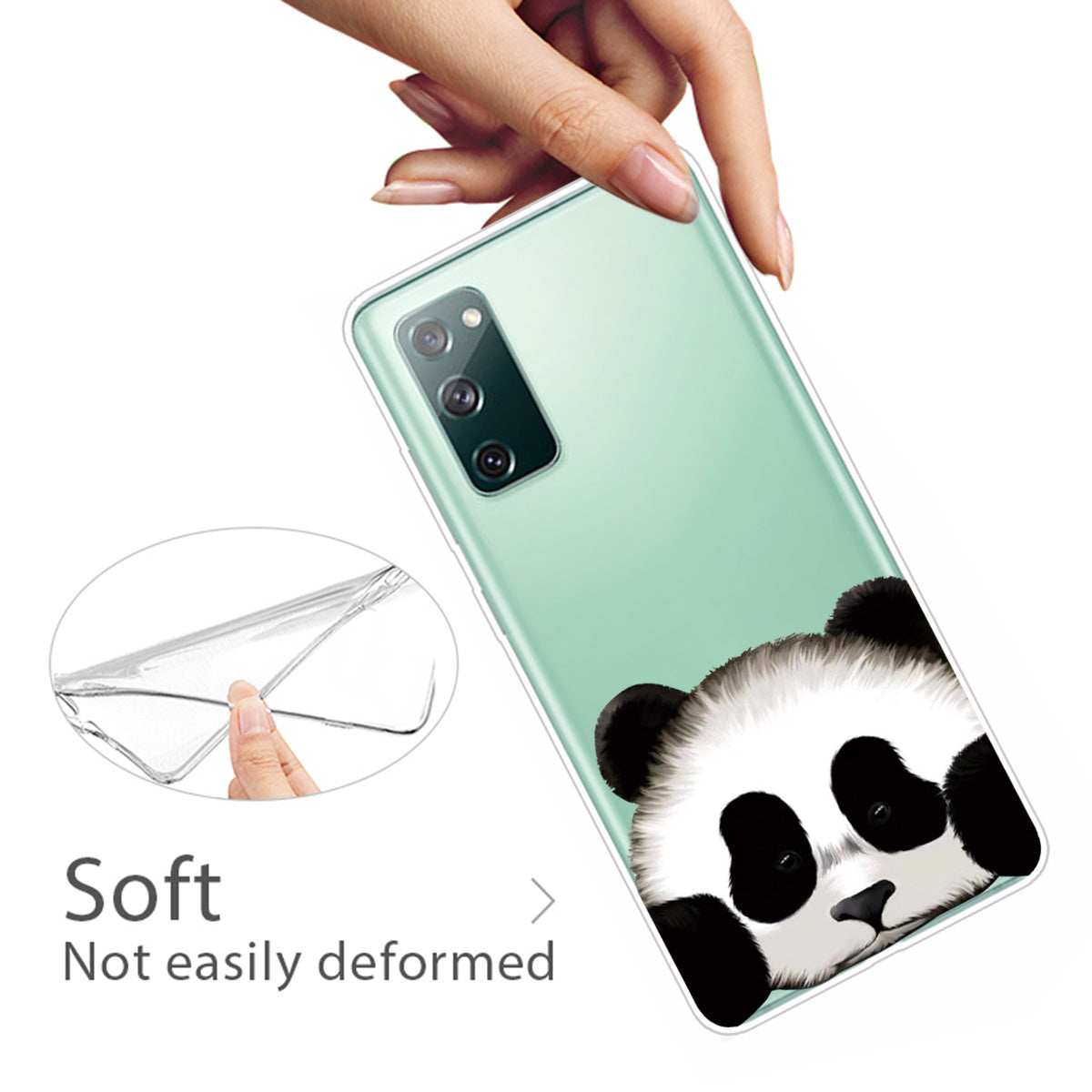 Pattern Printing Soft TPU Cell Phone Cover for Samsung Galaxy S20 FE 4G/FE 5G/S20 Lite/S20 FE 2022 - Panda