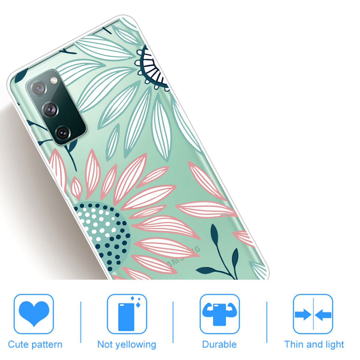 Pattern Printing Soft TPU Cell Phone Cover for Samsung Galaxy S20 FE 4G/FE 5G/S20 Lite/S20 FE 2022 - Sunflower