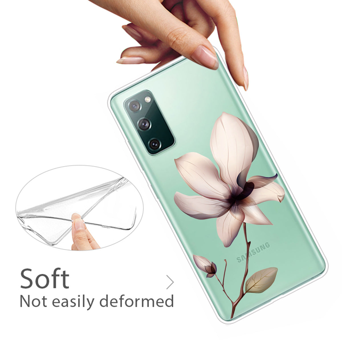 Pattern Printing Soft TPU Cell Phone Cover for Samsung Galaxy S20 FE 4G/FE 5G/S20 Lite/S20 FE 2022 - Beautiful Flower