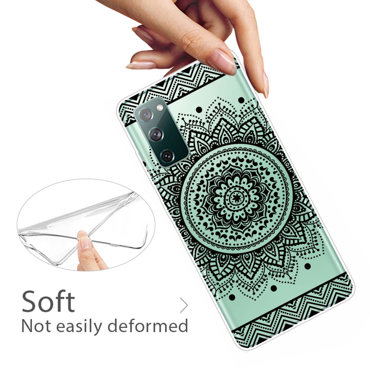 Pattern Printing Soft TPU Cell Phone Cover for Samsung Galaxy S20 FE 4G/FE 5G/S20 Lite/S20 FE 2022 - Mandala Flower