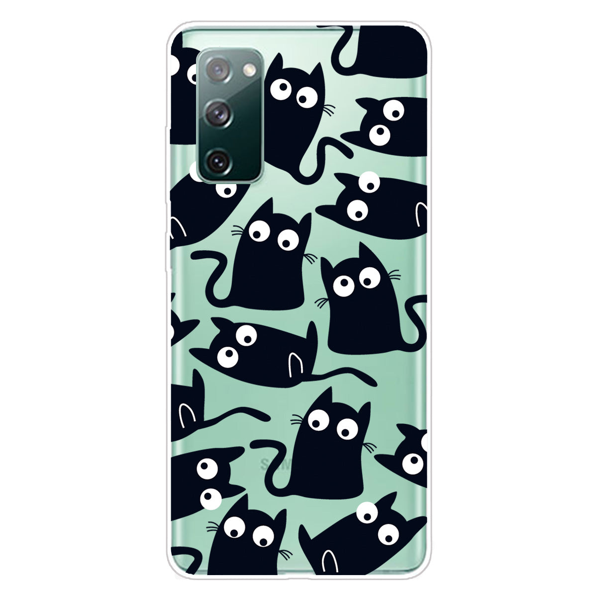 Pattern Printing Soft TPU Cell Phone Cover for Samsung Galaxy S20 FE 4G/FE 5G/S20 Lite/S20 FE 2022 - Black Cats