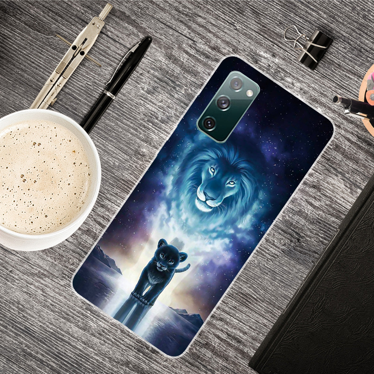 Pattern Printing Soft TPU Cell Phone Cover for Samsung Galaxy S20 FE 4G/FE 5G/S20 Lite/S20 FE 2022 - Lion