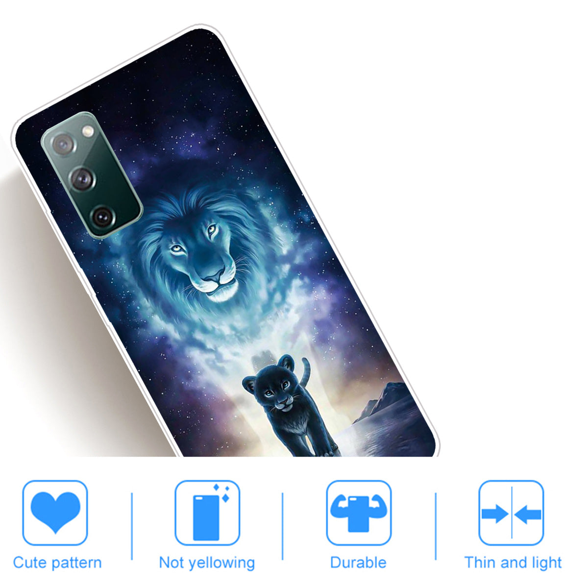 Pattern Printing Soft TPU Cell Phone Cover for Samsung Galaxy S20 FE 4G/FE 5G/S20 Lite/S20 FE 2022 - Lion