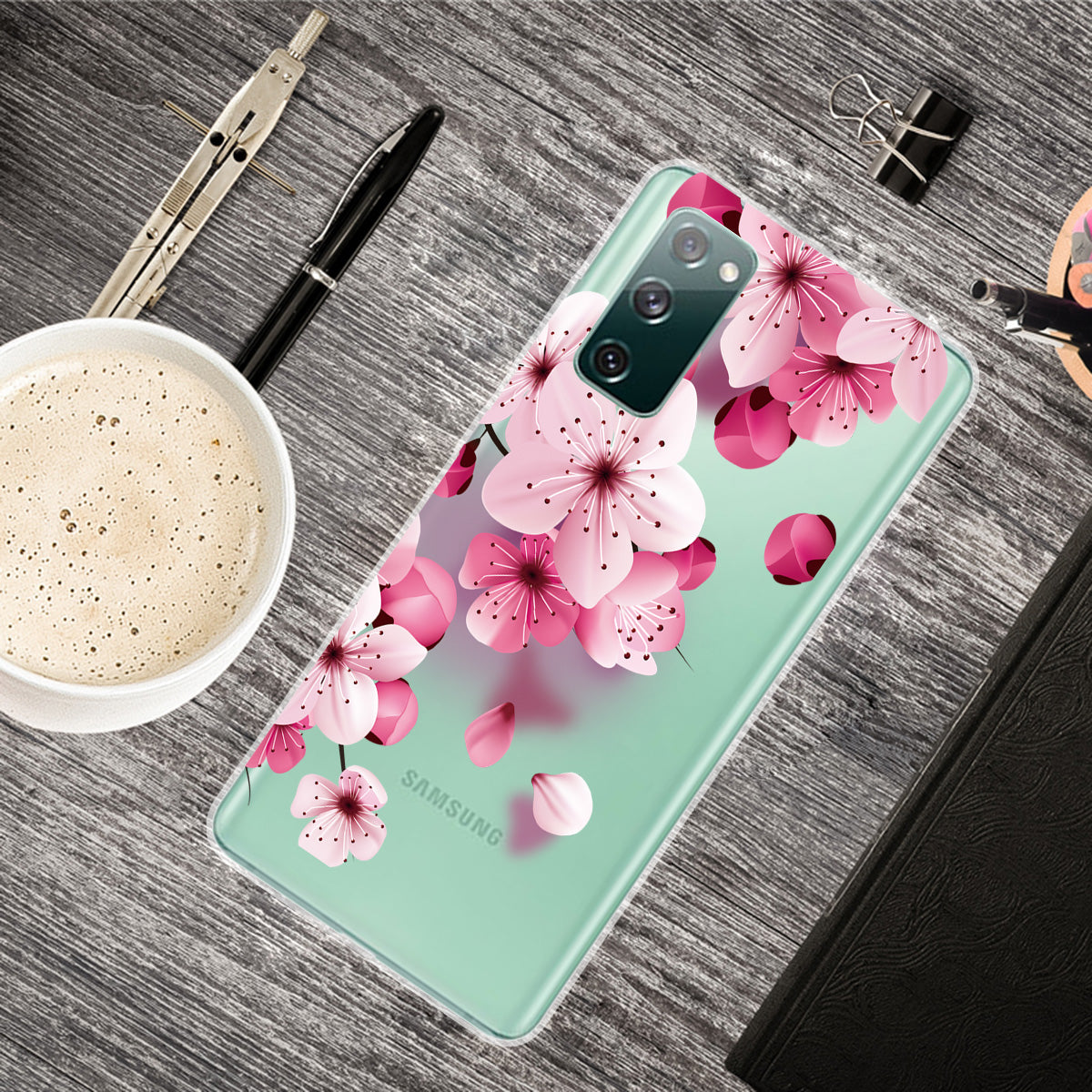 Pattern Printing Soft TPU Cell Phone Cover for Samsung Galaxy S20 FE 4G/FE 5G/S20 Lite/S20 FE 2022 - Sakura