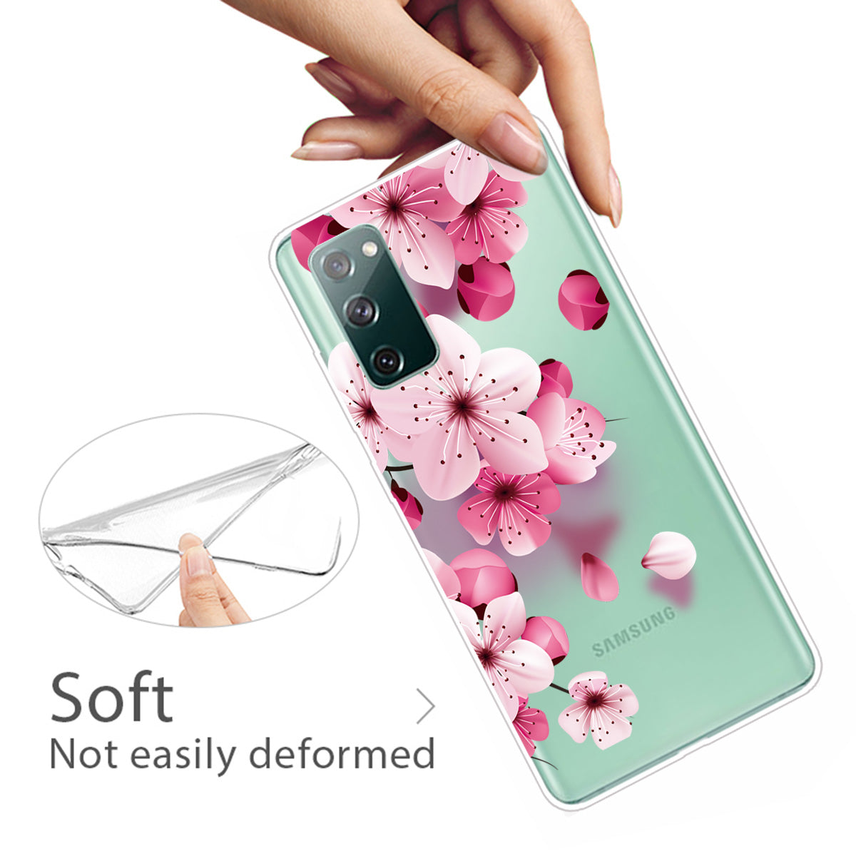 Pattern Printing Soft TPU Cell Phone Cover for Samsung Galaxy S20 FE 4G/FE 5G/S20 Lite/S20 FE 2022 - Sakura