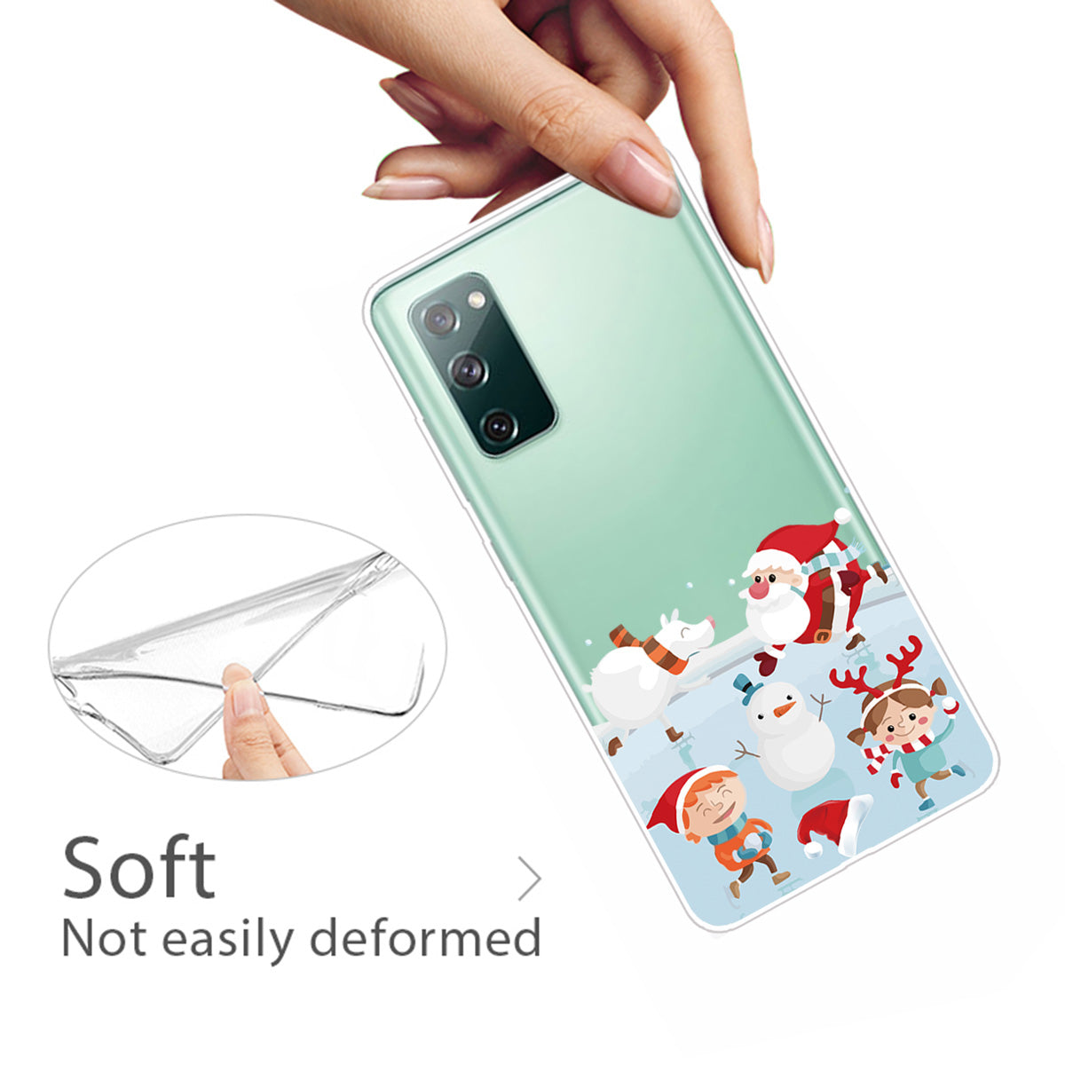 Christmas Series Pattern Printing TPU Phone Case for Samsung Galaxy S20 FE/Fan Edition/S20 FE 5G/Fan Edition 5G - Style A