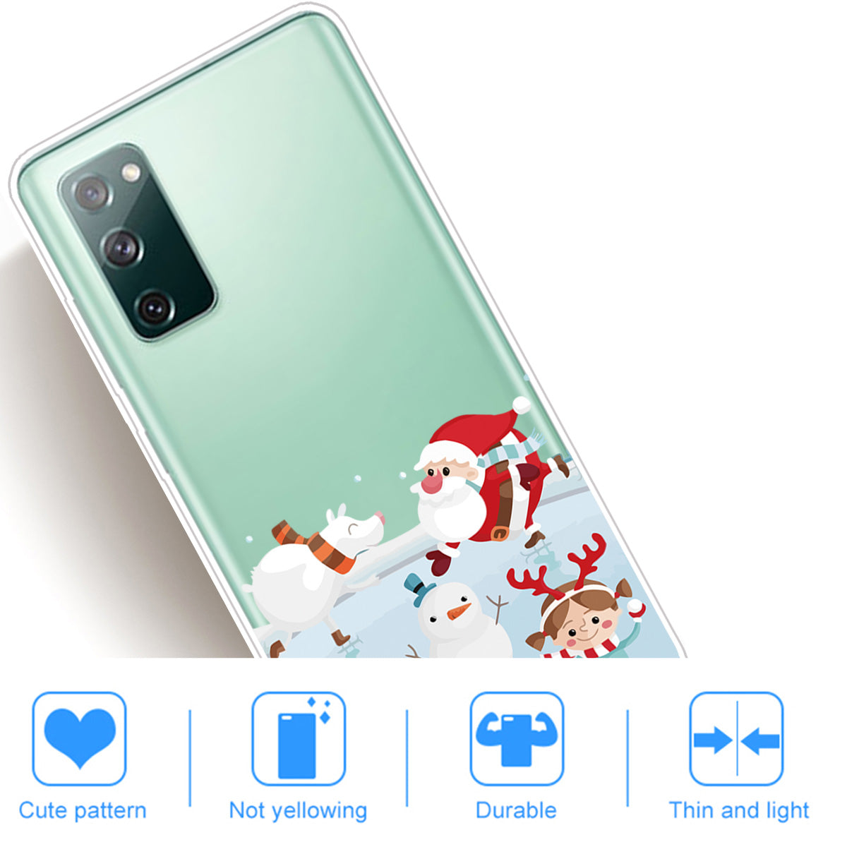 Christmas Series Pattern Printing TPU Phone Case for Samsung Galaxy S20 FE/Fan Edition/S20 FE 5G/Fan Edition 5G - Style A