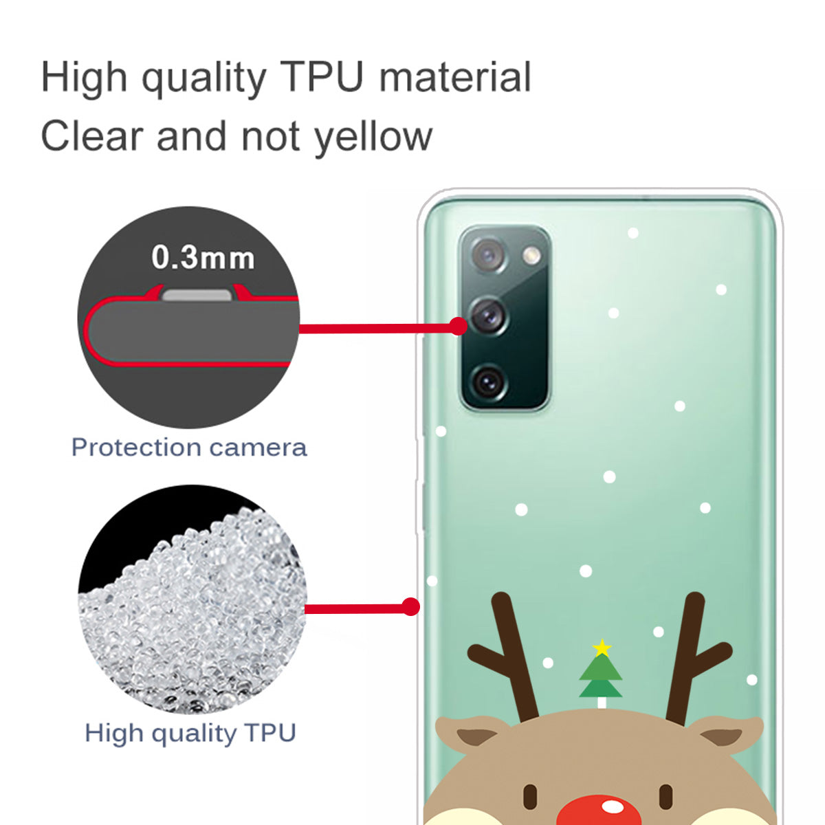 Christmas Series Pattern Printing TPU Phone Case for Samsung Galaxy S20 FE/Fan Edition/S20 FE 5G/Fan Edition 5G - Style B