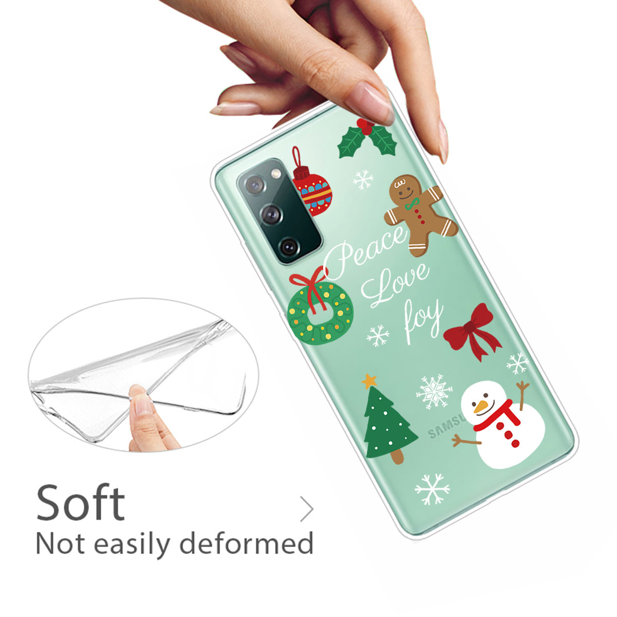 Christmas Series Pattern Printing TPU Phone Case for Samsung Galaxy S20 FE/Fan Edition/S20 FE 5G/Fan Edition 5G - Style C