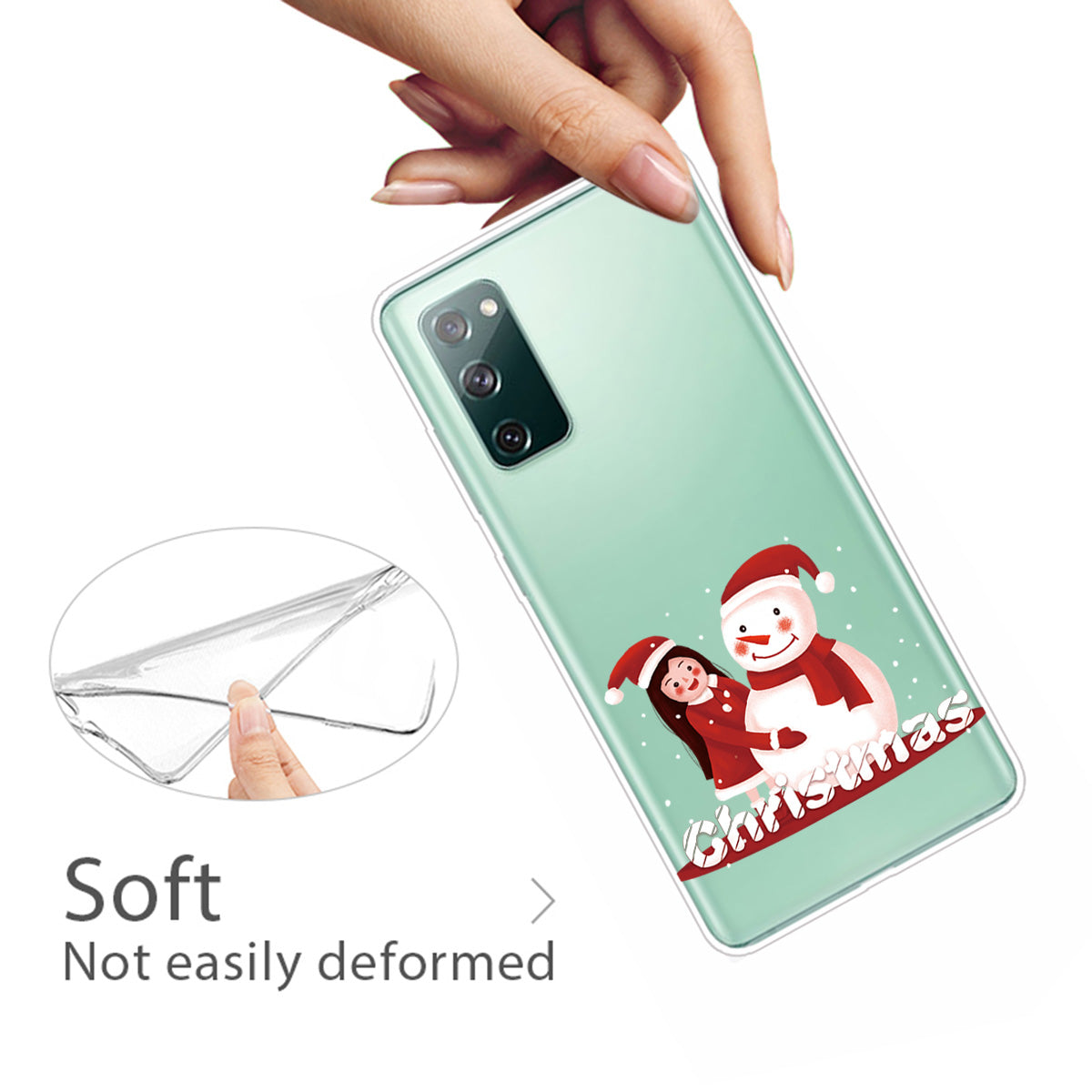 Christmas Series Pattern Printing TPU Phone Case for Samsung Galaxy S20 FE/Fan Edition/S20 FE 5G/Fan Edition 5G - Style E