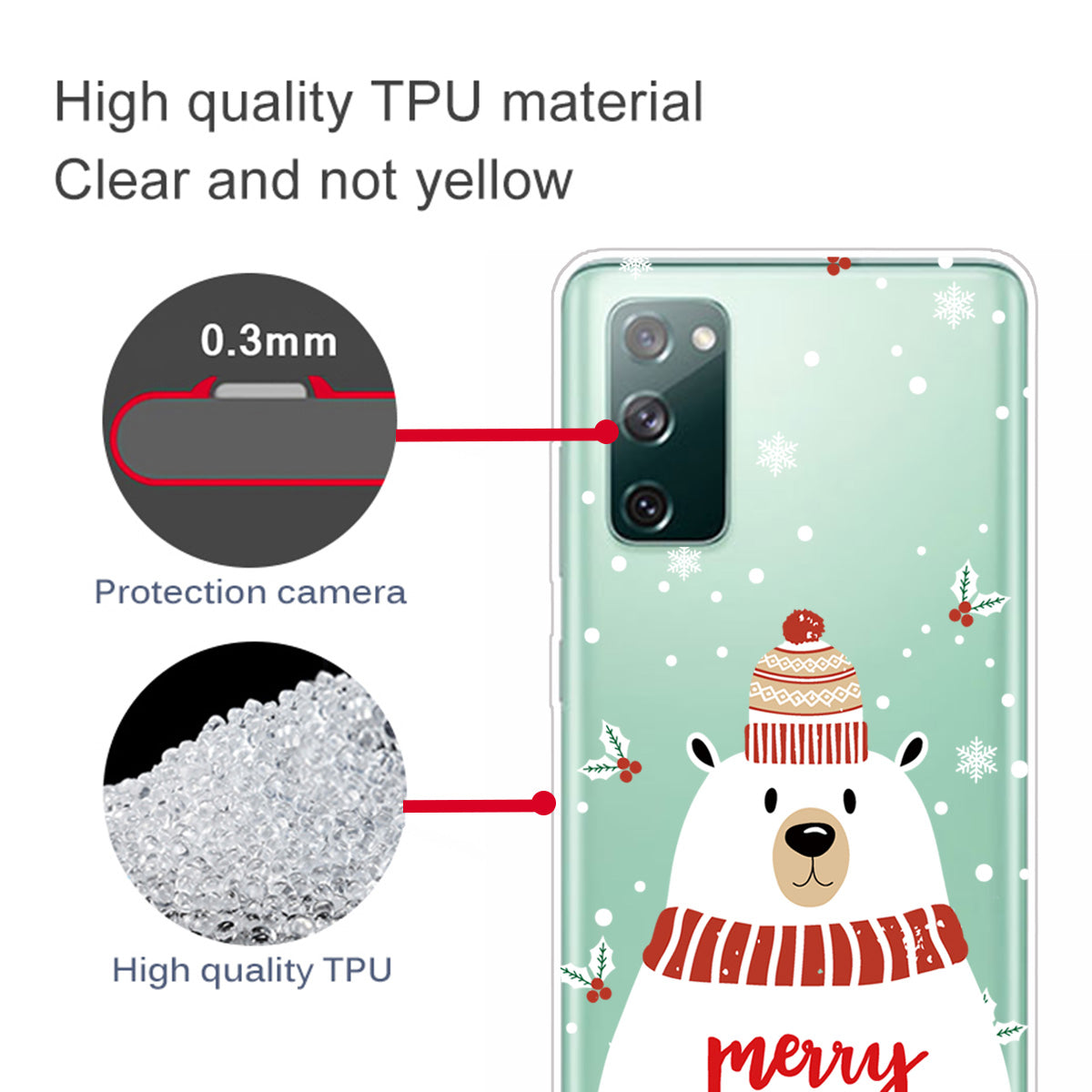 Christmas Series Pattern Printing TPU Phone Case for Samsung Galaxy S20 FE/Fan Edition/S20 FE 5G/Fan Edition 5G - Style F