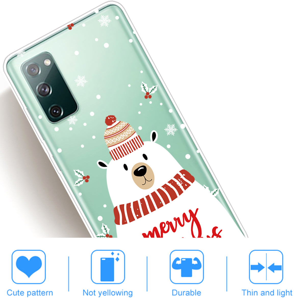 Christmas Series Pattern Printing TPU Phone Case for Samsung Galaxy S20 FE/Fan Edition/S20 FE 5G/Fan Edition 5G - Style F