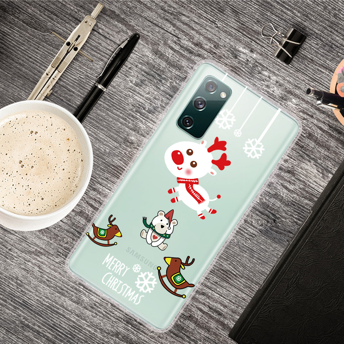 Christmas Series Pattern Printing TPU Phone Case for Samsung Galaxy S20 FE/Fan Edition/S20 FE 5G/Fan Edition 5G - Style G