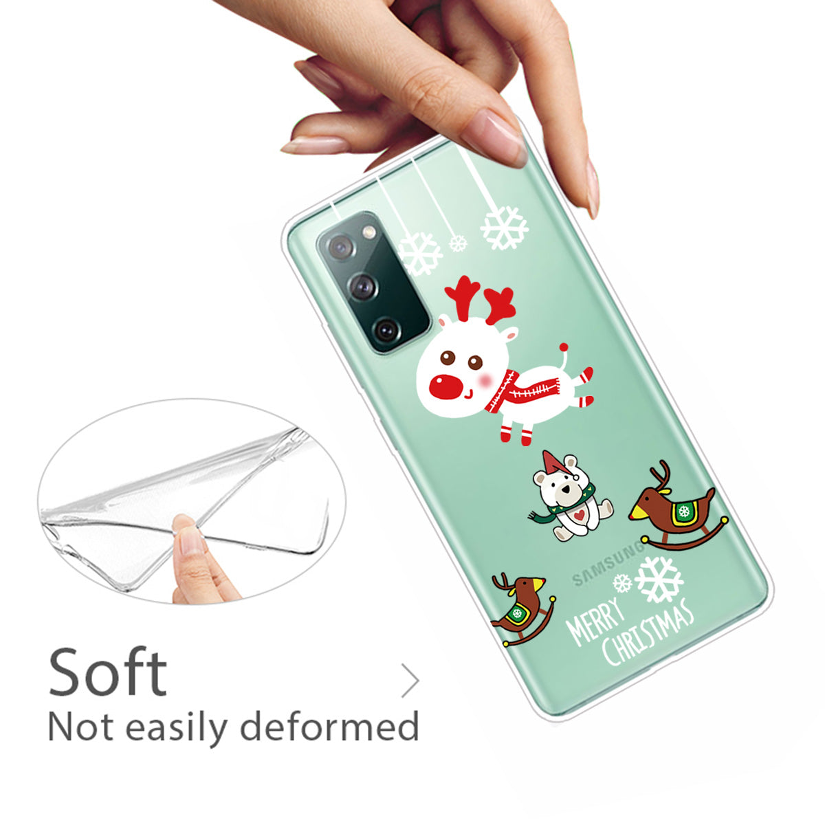 Christmas Series Pattern Printing TPU Phone Case for Samsung Galaxy S20 FE/Fan Edition/S20 FE 5G/Fan Edition 5G - Style G