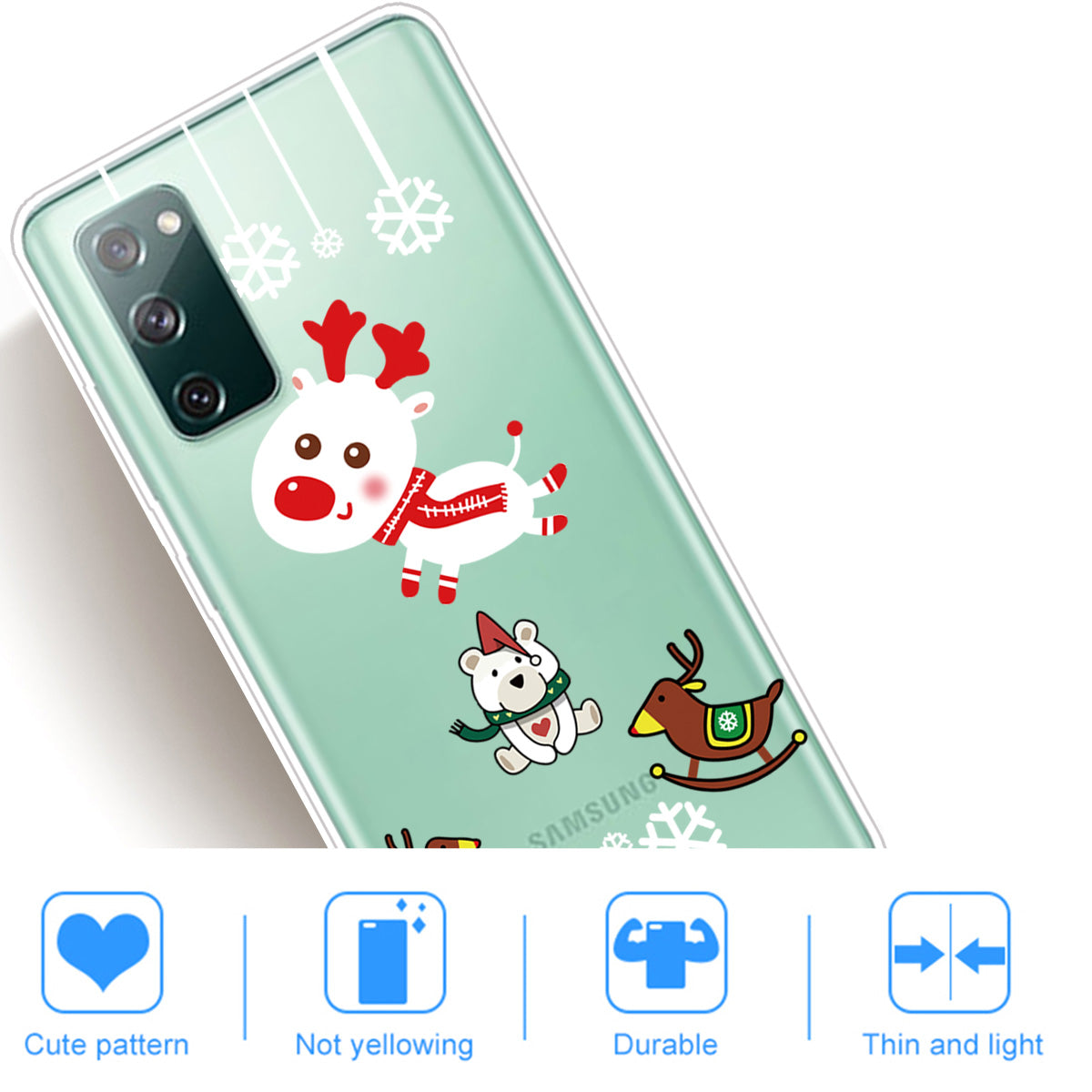 Christmas Series Pattern Printing TPU Phone Case for Samsung Galaxy S20 FE/Fan Edition/S20 FE 5G/Fan Edition 5G - Style G