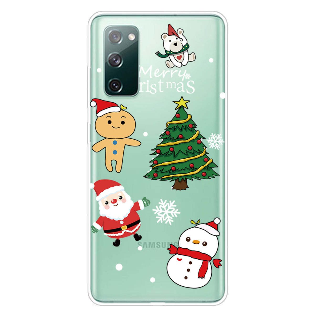 Christmas Series Pattern Printing TPU Phone Case for Samsung Galaxy S20 FE/Fan Edition/S20 FE 5G/Fan Edition 5G - Style H