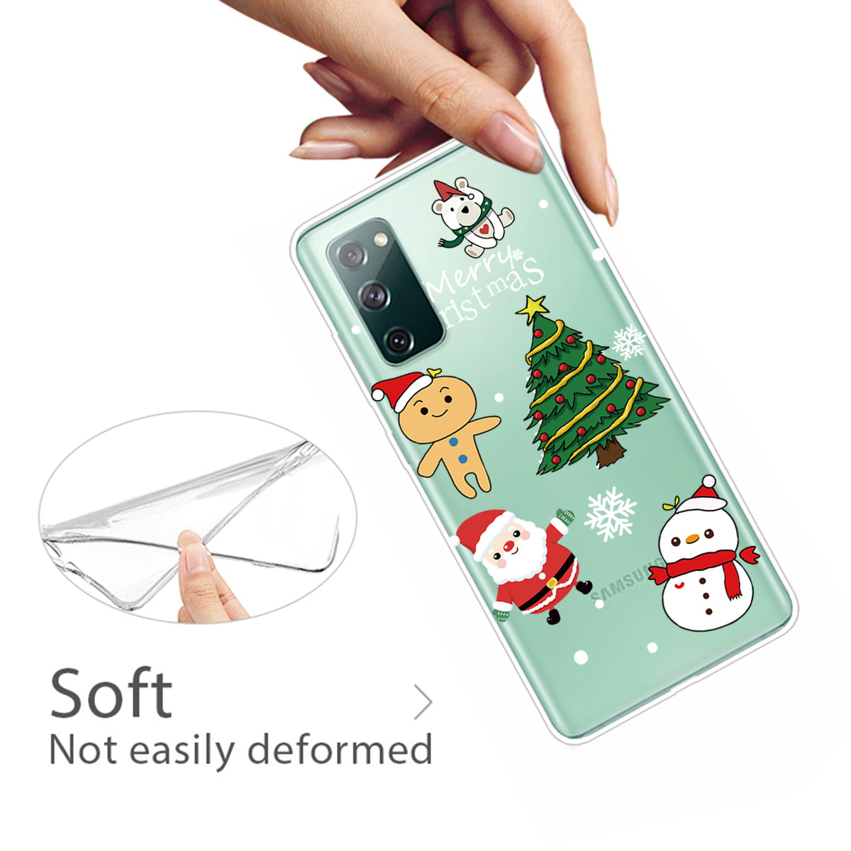 Christmas Series Pattern Printing TPU Phone Case for Samsung Galaxy S20 FE/Fan Edition/S20 FE 5G/Fan Edition 5G - Style H