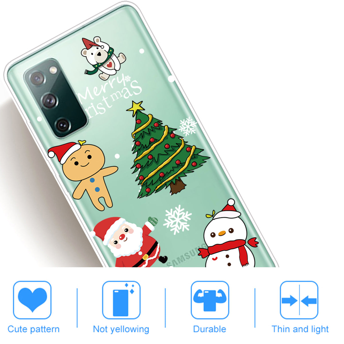 Christmas Series Pattern Printing TPU Phone Case for Samsung Galaxy S20 FE/Fan Edition/S20 FE 5G/Fan Edition 5G - Style H