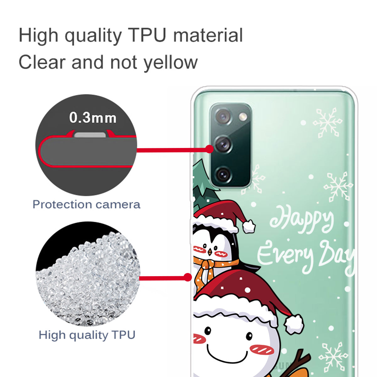 Christmas Series Pattern Printing TPU Phone Case for Samsung Galaxy S20 FE/Fan Edition/S20 FE 5G/Fan Edition 5G - Style I