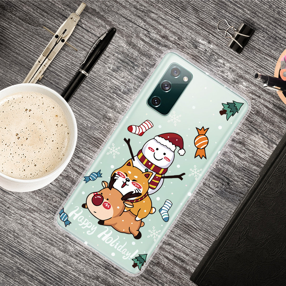 Christmas Series Pattern Printing TPU Phone Case for Samsung Galaxy S20 FE/Fan Edition/S20 FE 5G/Fan Edition 5G - Style J