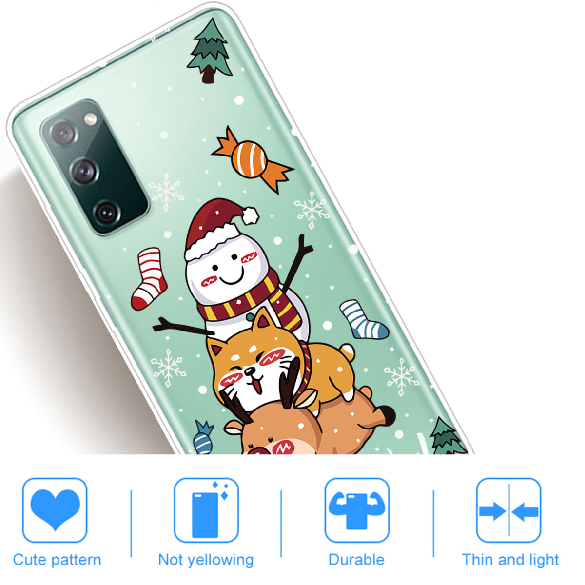 Christmas Series Pattern Printing TPU Phone Case for Samsung Galaxy S20 FE/Fan Edition/S20 FE 5G/Fan Edition 5G - Style J