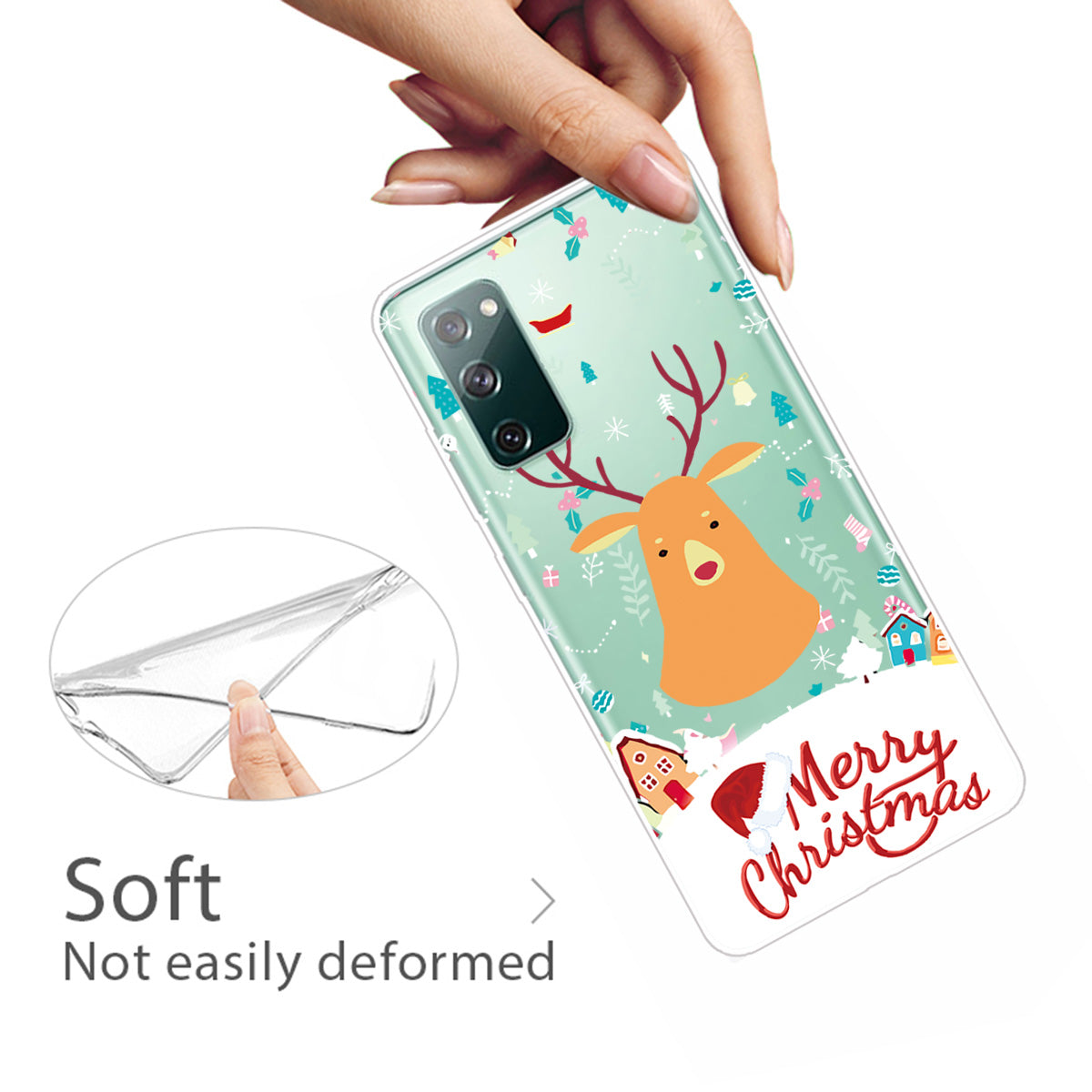 Christmas Series Pattern Printing TPU Phone Case for Samsung Galaxy S20 FE/Fan Edition/S20 FE 5G/Fan Edition 5G - Style K