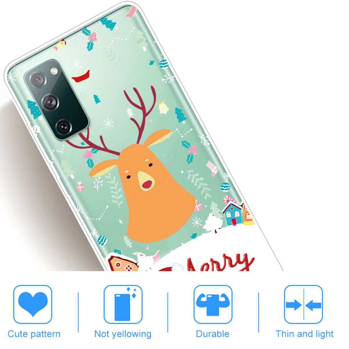 Christmas Series Pattern Printing TPU Phone Case for Samsung Galaxy S20 FE/Fan Edition/S20 FE 5G/Fan Edition 5G - Style K