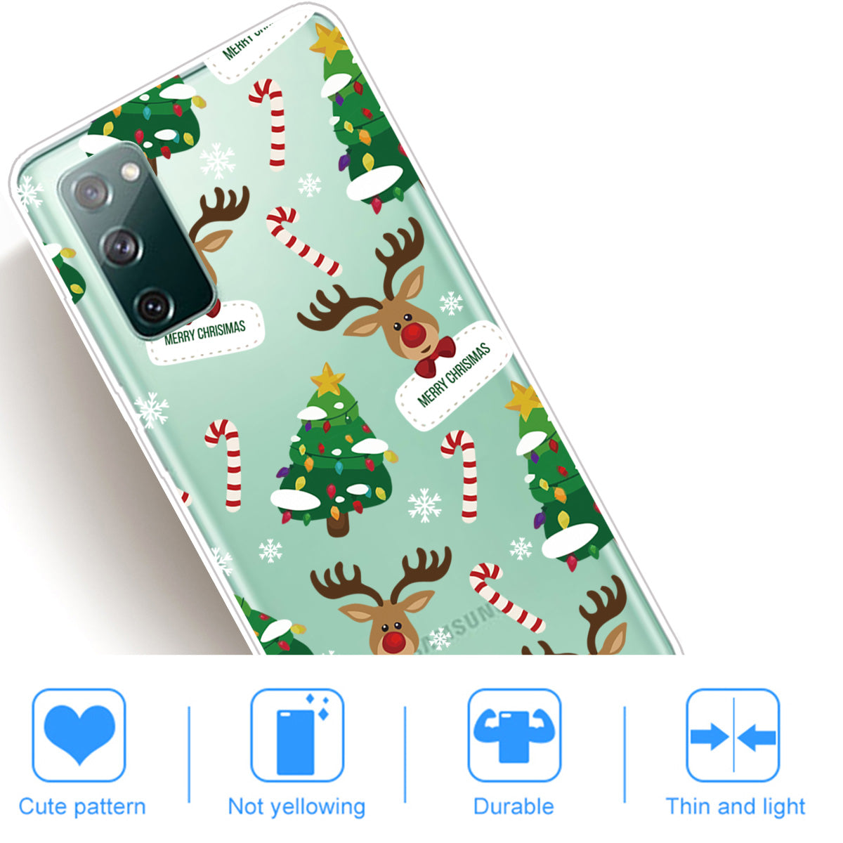 Christmas Series Pattern Printing TPU Phone Case for Samsung Galaxy S20 FE/Fan Edition/S20 FE 5G/Fan Edition 5G - Style L