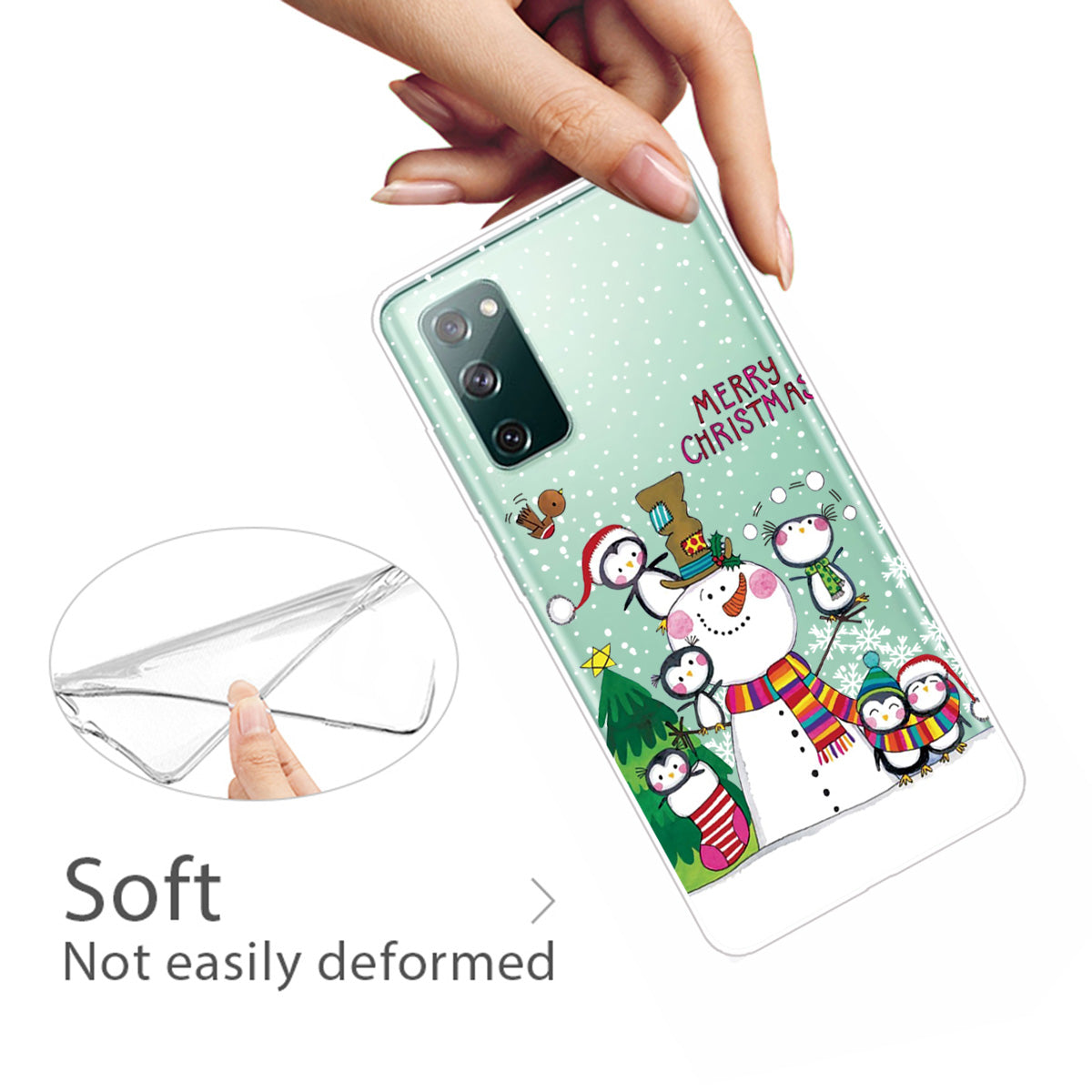 Christmas Series Pattern Printing TPU Phone Case for Samsung Galaxy S20 FE/Fan Edition/S20 FE 5G/Fan Edition 5G - Style M