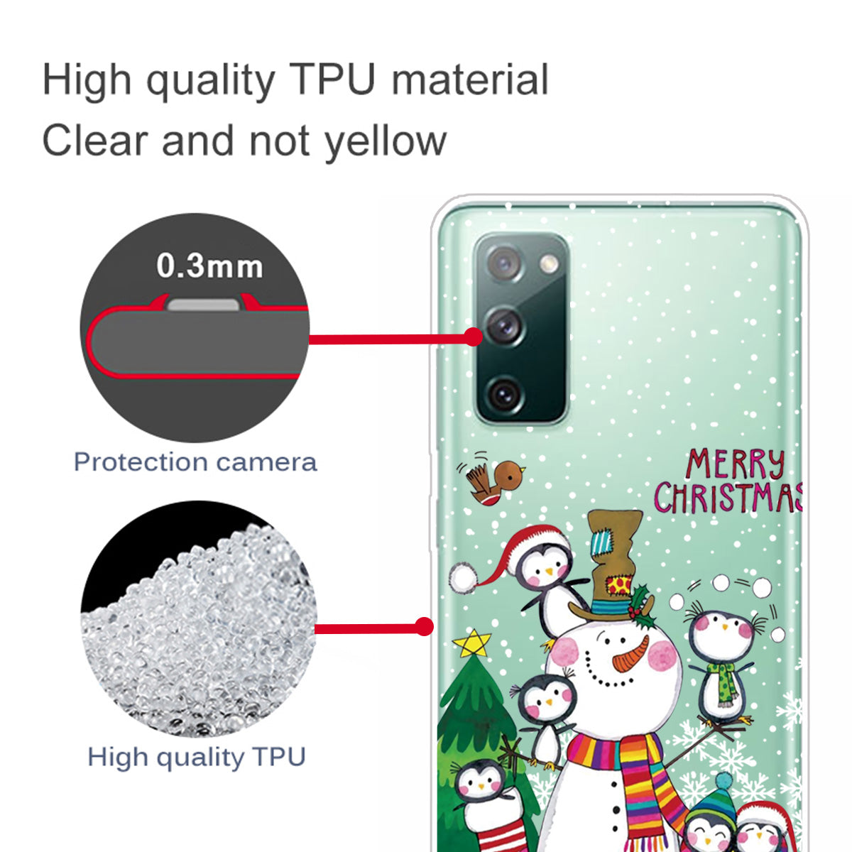 Christmas Series Pattern Printing TPU Phone Case for Samsung Galaxy S20 FE/Fan Edition/S20 FE 5G/Fan Edition 5G - Style M