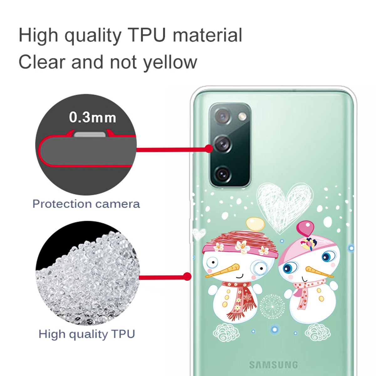 Christmas Series Pattern Printing TPU Phone Case for Samsung Galaxy S20 FE/Fan Edition/S20 FE 5G/Fan Edition 5G - Style N