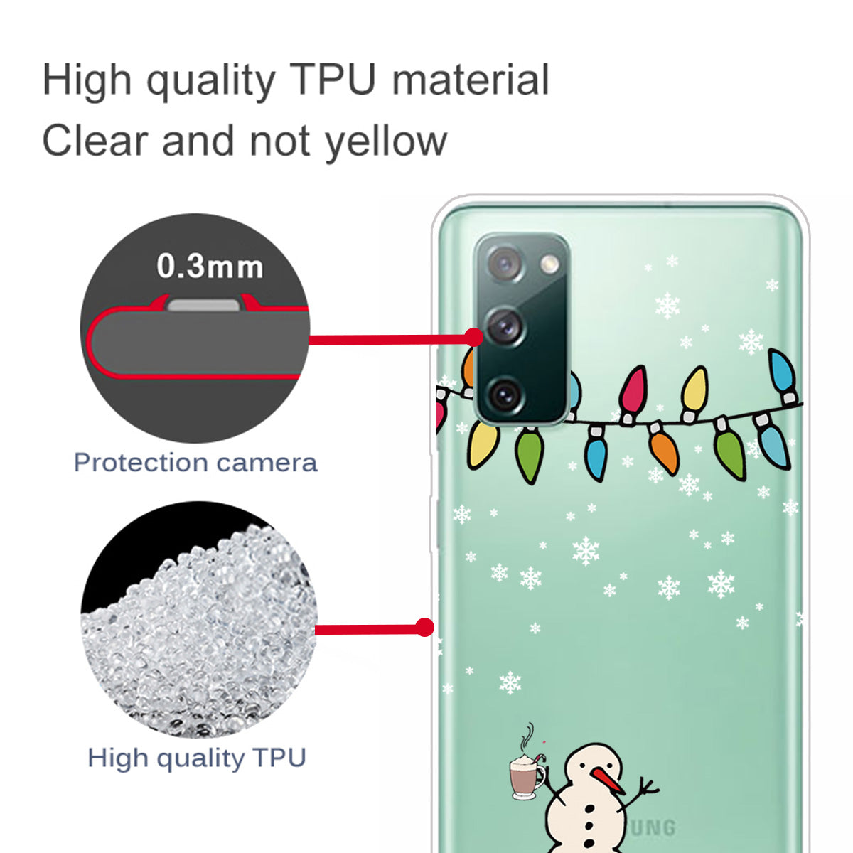 Christmas Series Pattern Printing TPU Phone Case for Samsung Galaxy S20 FE/Fan Edition/S20 FE 5G/Fan Edition 5G - Style O