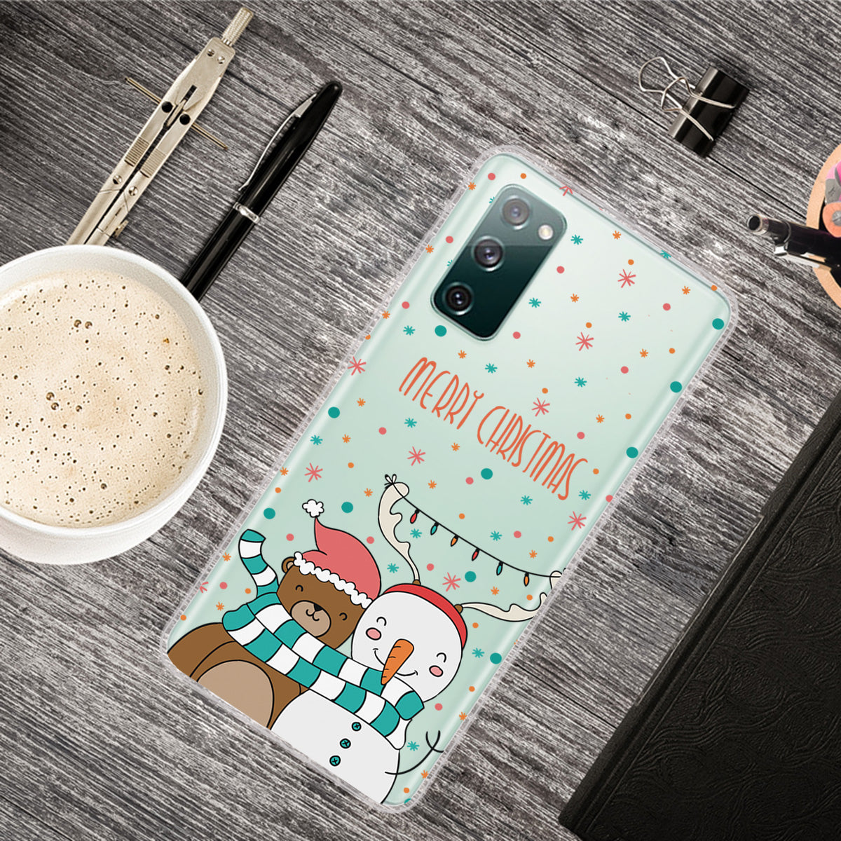 Christmas Series Pattern Printing TPU Phone Case for Samsung Galaxy S20 FE/Fan Edition/S20 FE 5G/Fan Edition 5G - Style P