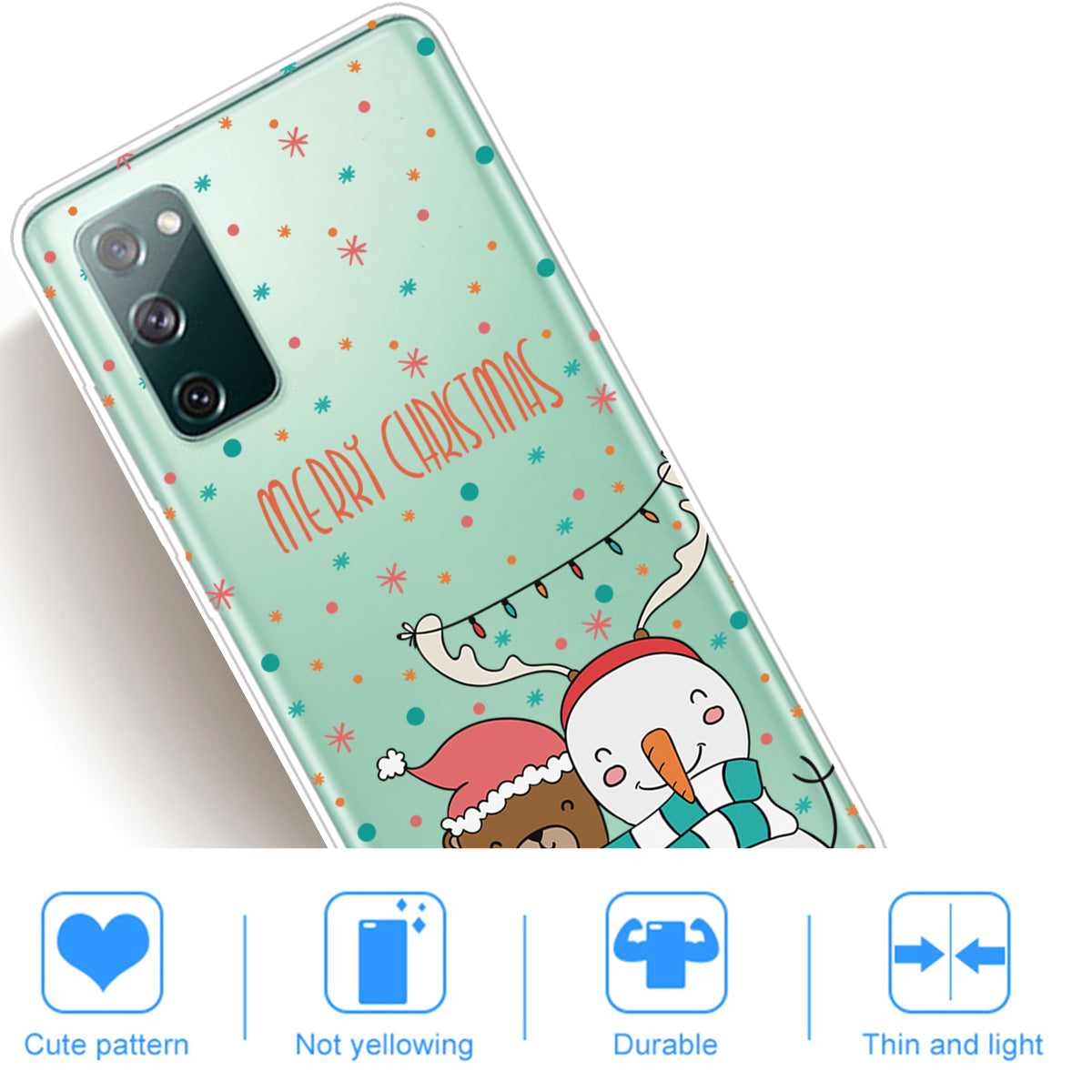 Christmas Series Pattern Printing TPU Phone Case for Samsung Galaxy S20 FE/Fan Edition/S20 FE 5G/Fan Edition 5G - Style P