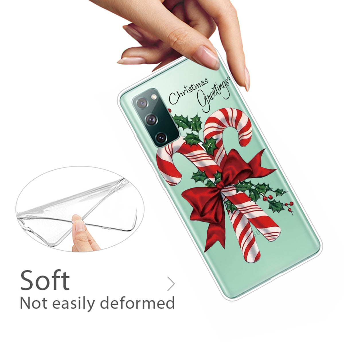 Christmas Series Pattern Printing TPU Phone Case for Samsung Galaxy S20 FE/Fan Edition/S20 FE 5G/Fan Edition 5G - Style S