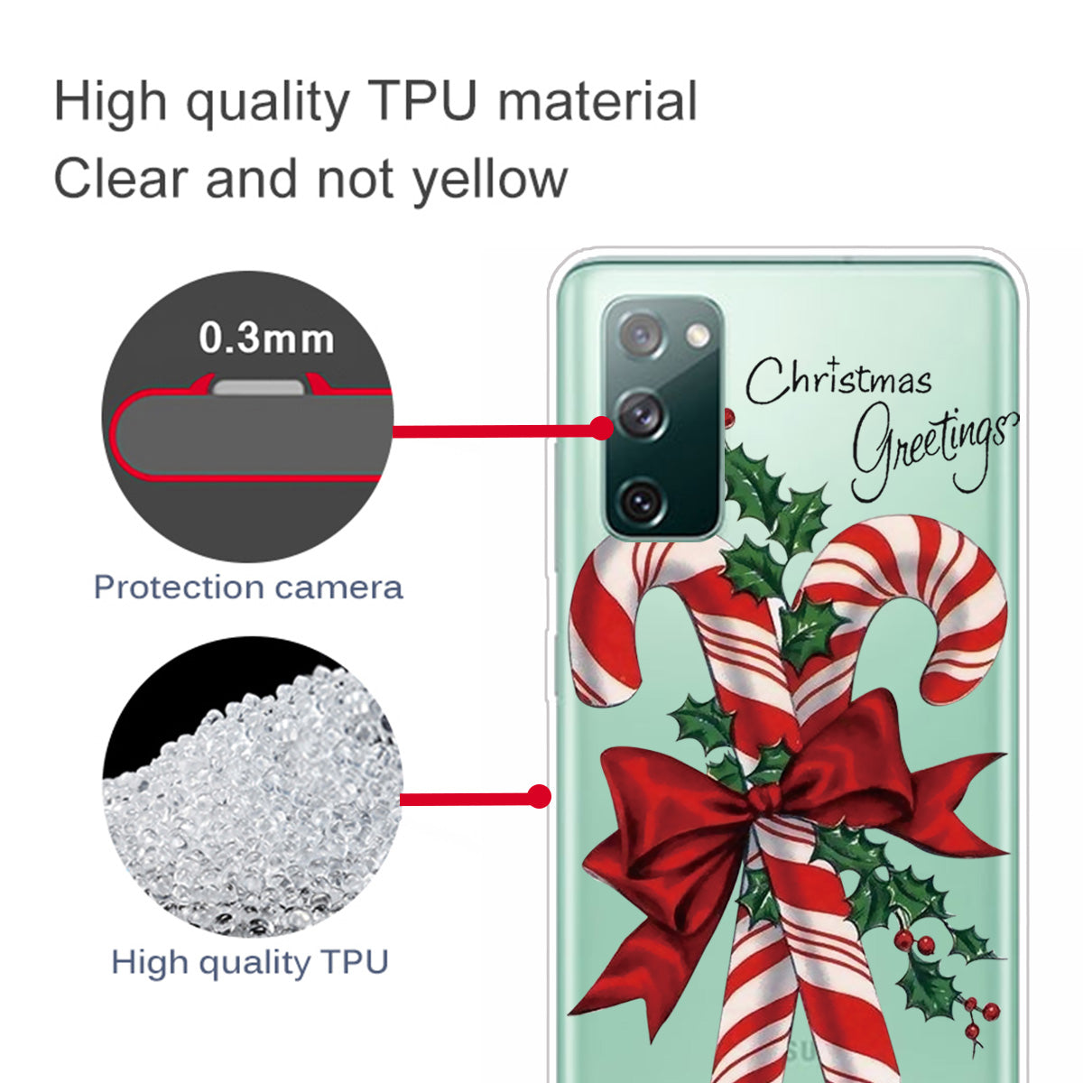 Christmas Series Pattern Printing TPU Phone Case for Samsung Galaxy S20 FE/Fan Edition/S20 FE 5G/Fan Edition 5G - Style S