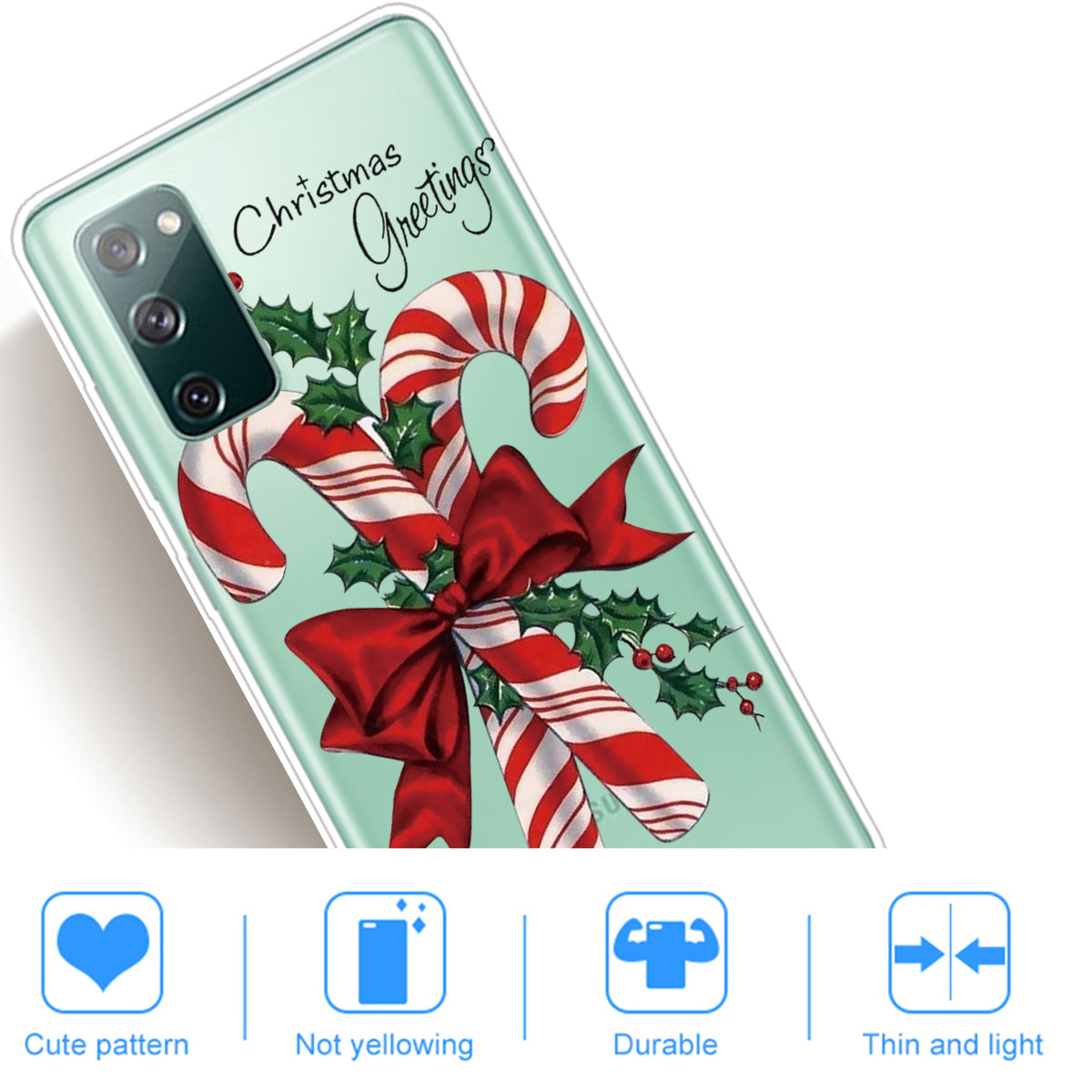 Christmas Series Pattern Printing TPU Phone Case for Samsung Galaxy S20 FE/Fan Edition/S20 FE 5G/Fan Edition 5G - Style S