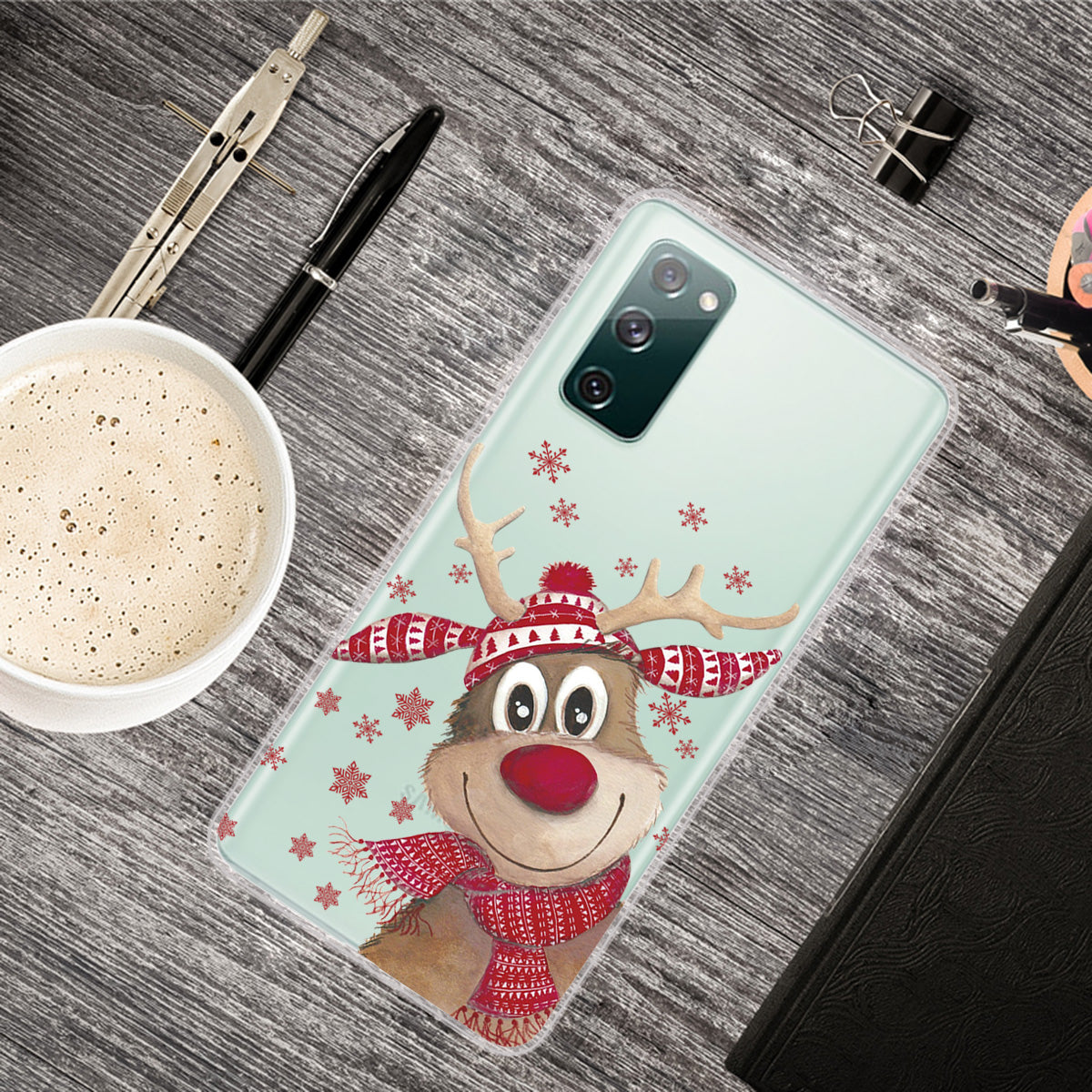 Christmas Series Pattern Printing TPU Phone Case for Samsung Galaxy S20 FE/Fan Edition/S20 FE 5G/Fan Edition 5G - Style T